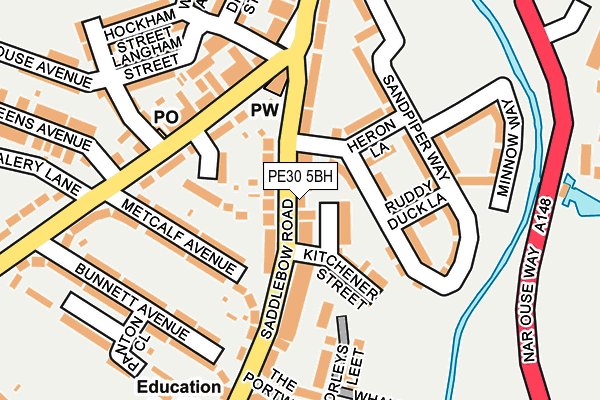 PE30 5BH map - OS OpenMap – Local (Ordnance Survey)