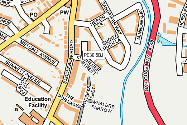 PE30 5BJ map - OS OpenMap – Local (Ordnance Survey)