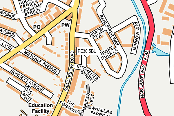 PE30 5BL map - OS OpenMap – Local (Ordnance Survey)