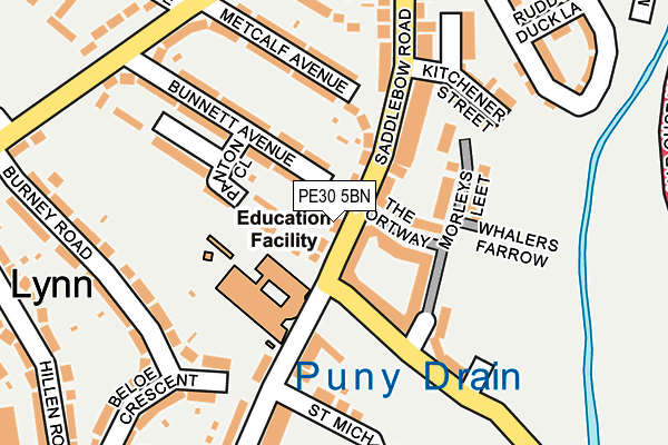 PE30 5BN map - OS OpenMap – Local (Ordnance Survey)