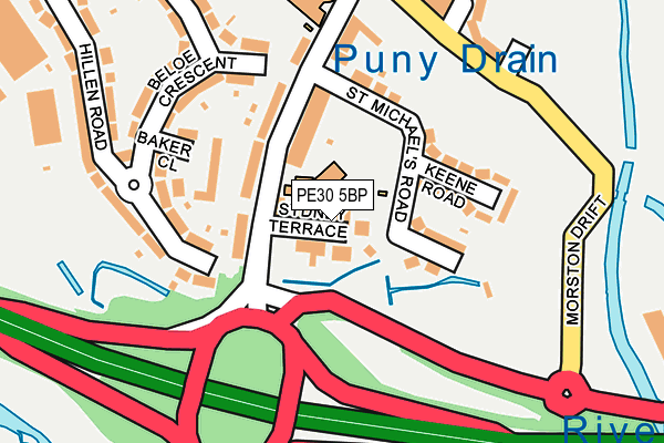 PE30 5BP map - OS OpenMap – Local (Ordnance Survey)