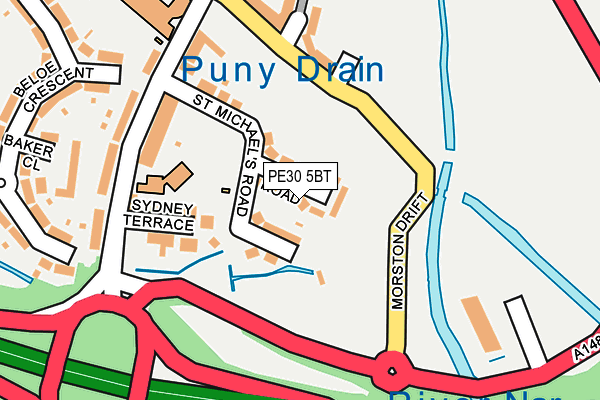 PE30 5BT map - OS OpenMap – Local (Ordnance Survey)