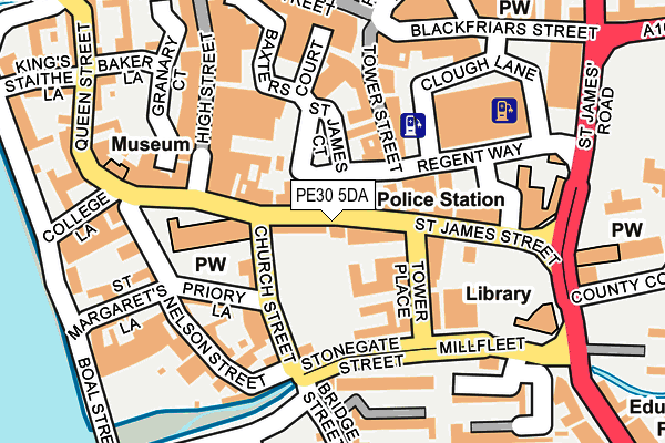 PE30 5DA map - OS OpenMap – Local (Ordnance Survey)