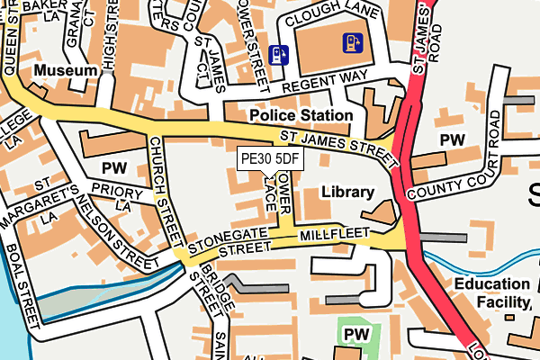PE30 5DF map - OS OpenMap – Local (Ordnance Survey)