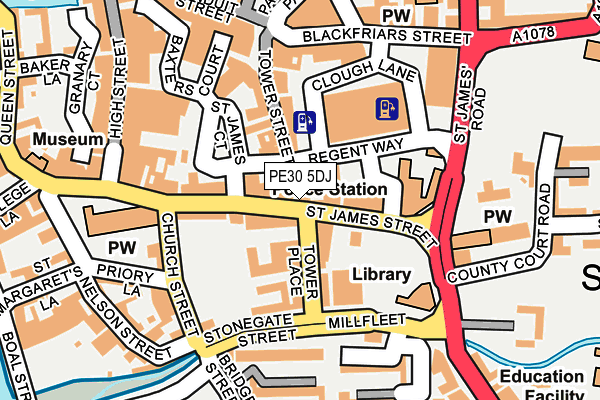 PE30 5DJ map - OS OpenMap – Local (Ordnance Survey)
