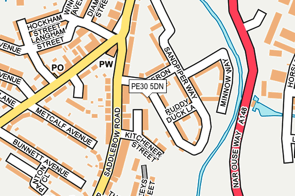 PE30 5DN map - OS OpenMap – Local (Ordnance Survey)