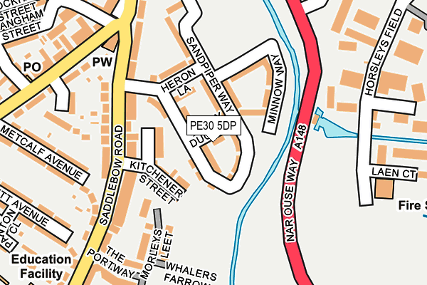 PE30 5DP map - OS OpenMap – Local (Ordnance Survey)