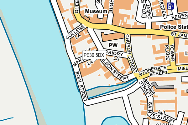 PE30 5DX map - OS OpenMap – Local (Ordnance Survey)