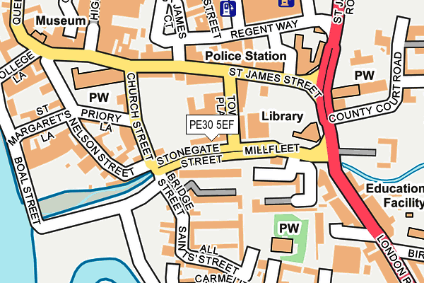 PE30 5EF map - OS OpenMap – Local (Ordnance Survey)