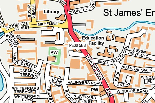 PE30 5ES map - OS OpenMap – Local (Ordnance Survey)