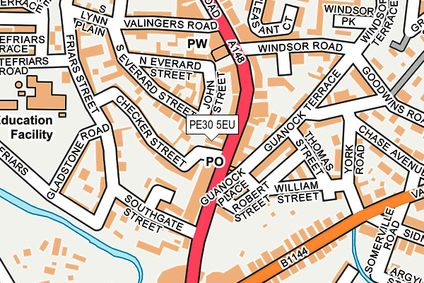 PE30 5EU map - OS OpenMap – Local (Ordnance Survey)