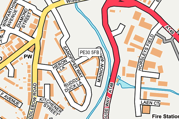 PE30 5FB map - OS OpenMap – Local (Ordnance Survey)