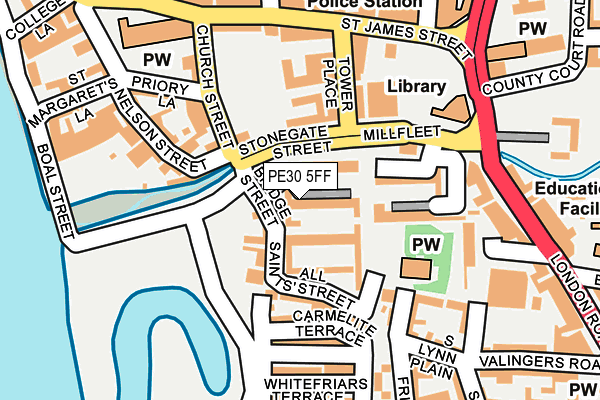 PE30 5FF map - OS OpenMap – Local (Ordnance Survey)