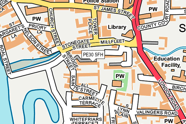 PE30 5FH map - OS OpenMap – Local (Ordnance Survey)