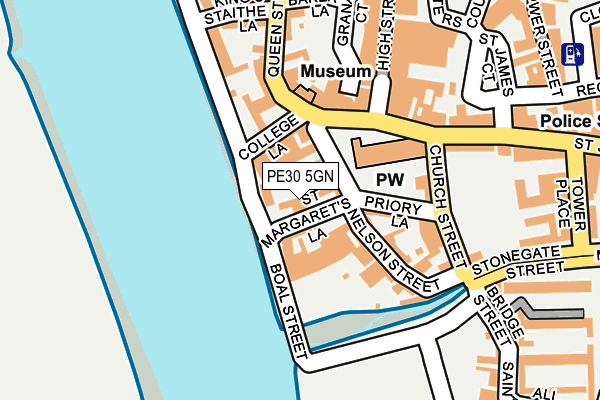 PE30 5GN map - OS OpenMap – Local (Ordnance Survey)
