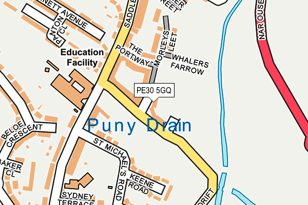PE30 5GQ map - OS OpenMap – Local (Ordnance Survey)
