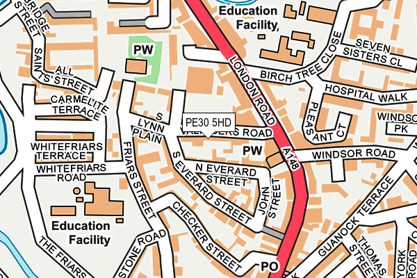 PE30 5HD map - OS OpenMap – Local (Ordnance Survey)