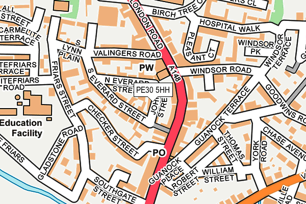 PE30 5HH map - OS OpenMap – Local (Ordnance Survey)