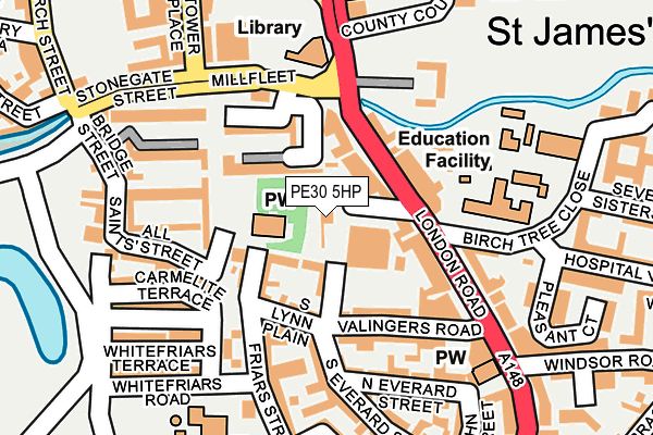 PE30 5HP map - OS OpenMap – Local (Ordnance Survey)