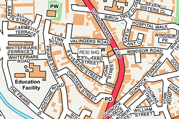 PE30 5HQ map - OS OpenMap – Local (Ordnance Survey)