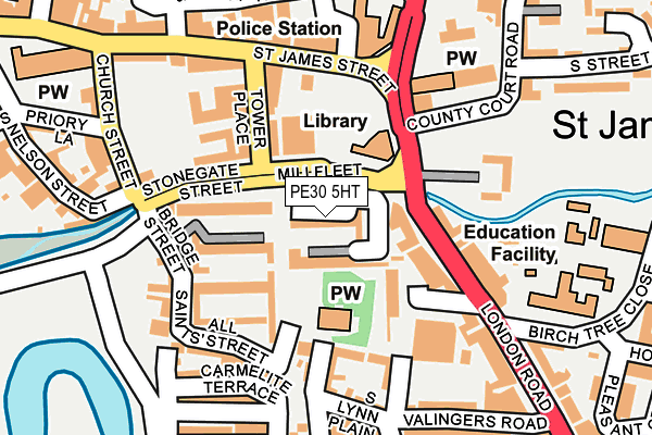 PE30 5HT map - OS OpenMap – Local (Ordnance Survey)