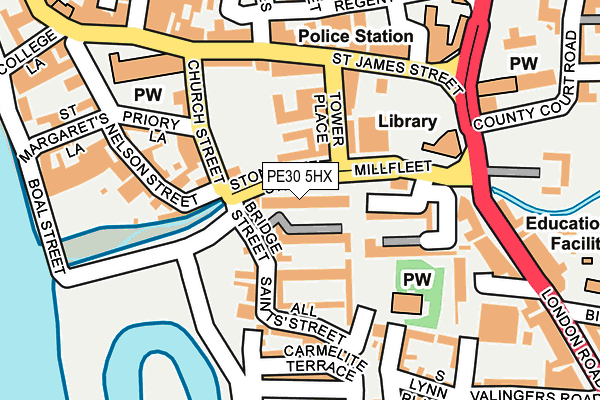 PE30 5HX map - OS OpenMap – Local (Ordnance Survey)