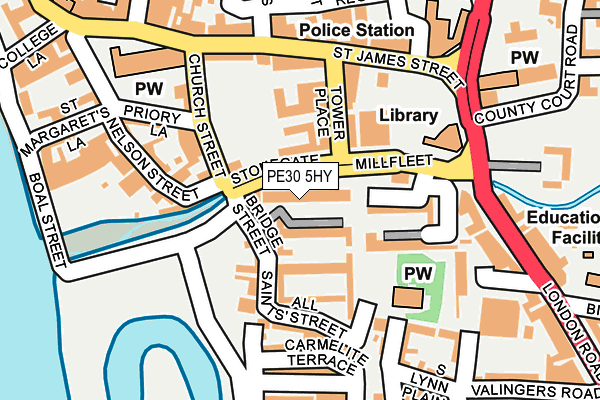 PE30 5HY map - OS OpenMap – Local (Ordnance Survey)