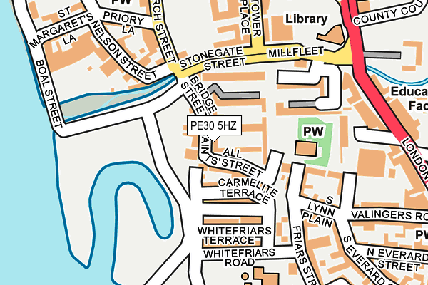 PE30 5HZ map - OS OpenMap – Local (Ordnance Survey)