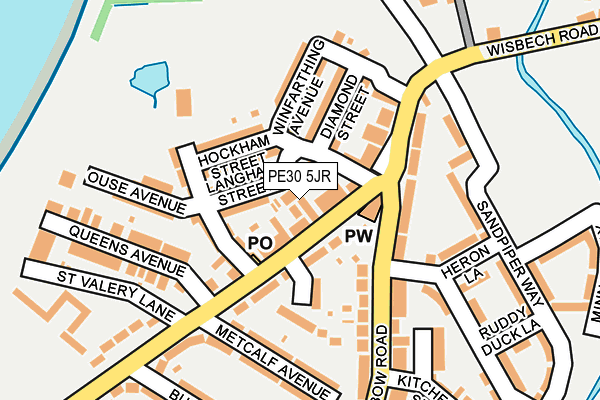 PE30 5JR map - OS OpenMap – Local (Ordnance Survey)