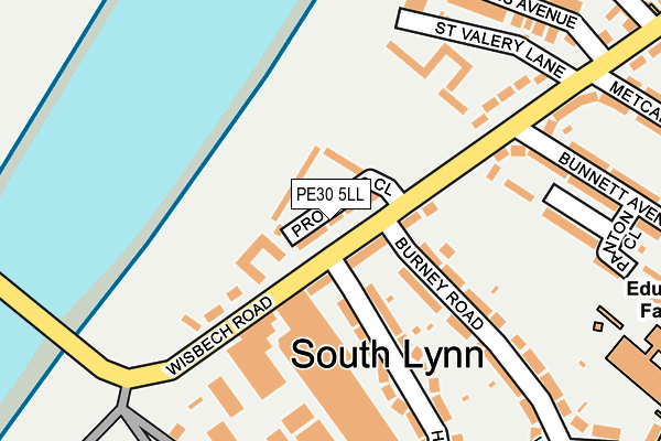 PE30 5LL map - OS OpenMap – Local (Ordnance Survey)