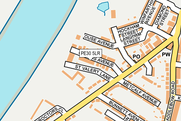 PE30 5LR map - OS OpenMap – Local (Ordnance Survey)