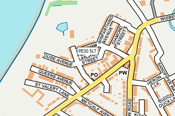PE30 5LT map - OS OpenMap – Local (Ordnance Survey)