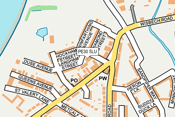 PE30 5LU map - OS OpenMap – Local (Ordnance Survey)