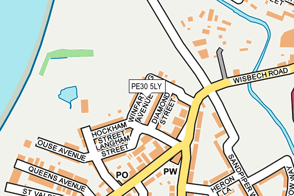 PE30 5LY map - OS OpenMap – Local (Ordnance Survey)