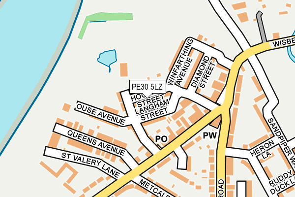 PE30 5LZ map - OS OpenMap – Local (Ordnance Survey)