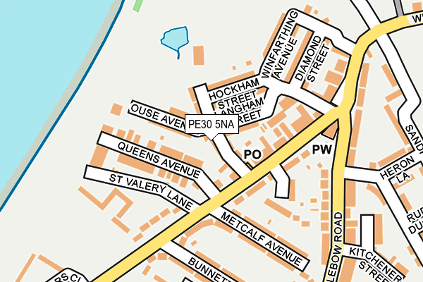 PE30 5NA map - OS OpenMap – Local (Ordnance Survey)