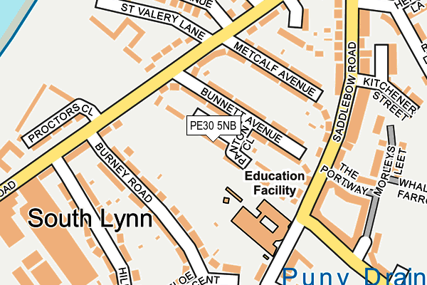 PE30 5NB map - OS OpenMap – Local (Ordnance Survey)