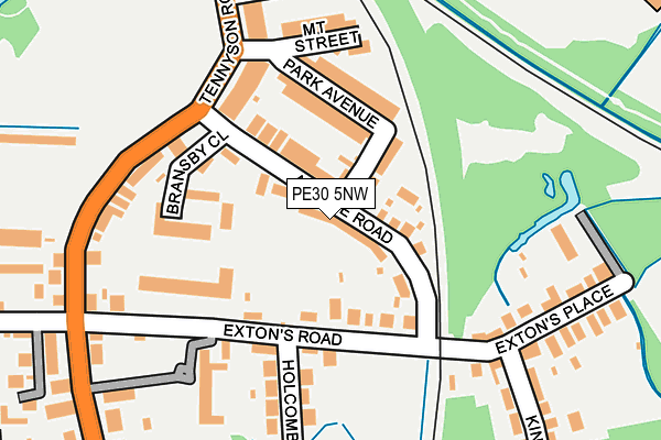 PE30 5NW map - OS OpenMap – Local (Ordnance Survey)