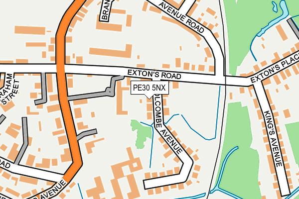 PE30 5NX map - OS OpenMap – Local (Ordnance Survey)