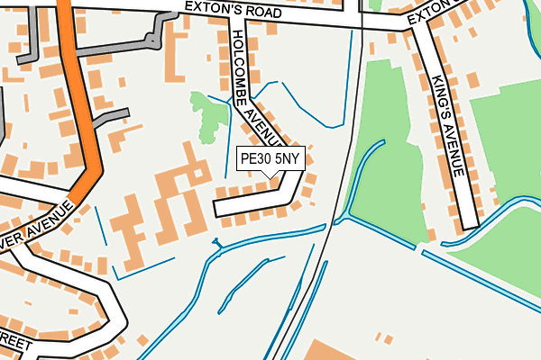 PE30 5NY map - OS OpenMap – Local (Ordnance Survey)