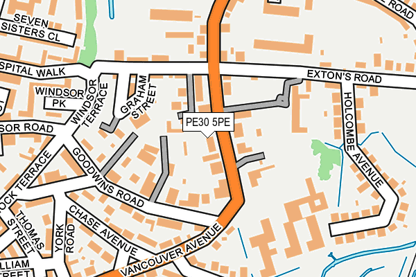 PE30 5PE map - OS OpenMap – Local (Ordnance Survey)