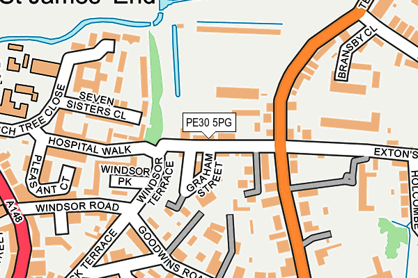 PE30 5PG map - OS OpenMap – Local (Ordnance Survey)