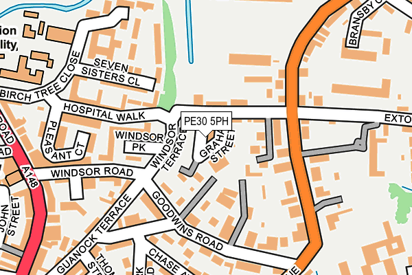 PE30 5PH map - OS OpenMap – Local (Ordnance Survey)
