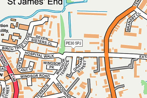 PE30 5PJ map - OS OpenMap – Local (Ordnance Survey)