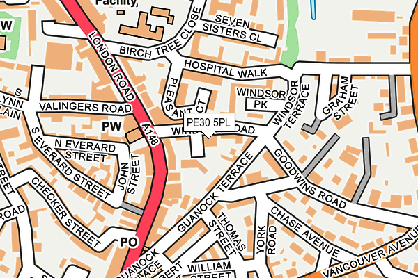 PE30 5PL map - OS OpenMap – Local (Ordnance Survey)
