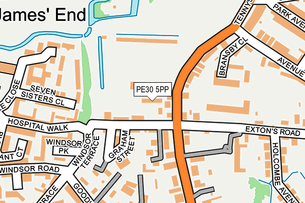 PE30 5PP map - OS OpenMap – Local (Ordnance Survey)