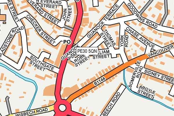 PE30 5QN map - OS OpenMap – Local (Ordnance Survey)