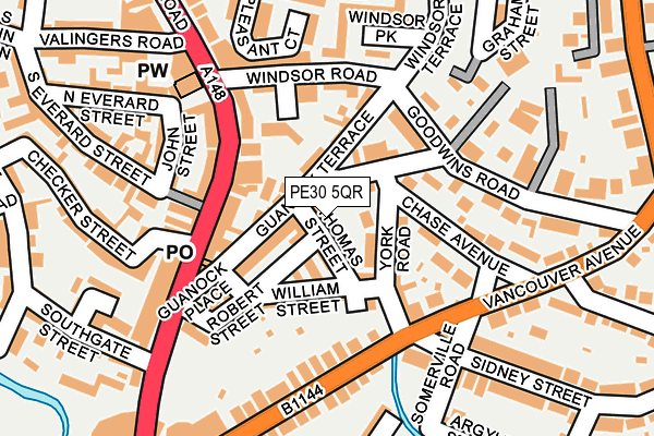 PE30 5QR map - OS OpenMap – Local (Ordnance Survey)
