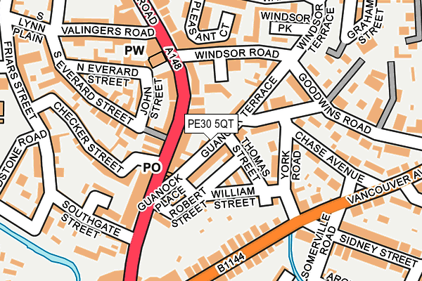 PE30 5QT map - OS OpenMap – Local (Ordnance Survey)