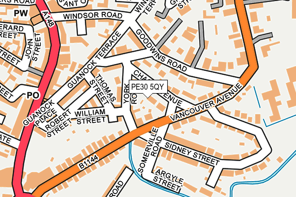 PE30 5QY map - OS OpenMap – Local (Ordnance Survey)